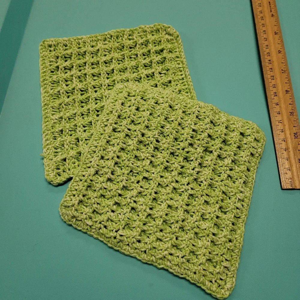 New Handmade Crocheted Facecloths Wash Cloths Set